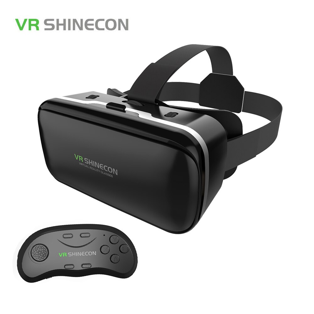 Originele Vr Shinecon 6.0 Virtual Reality Bril Kartonnen Vrbox Helm Voor 4.3-6.0 Inch Smartphone Met Draadloze Controller: With 050 Controller
