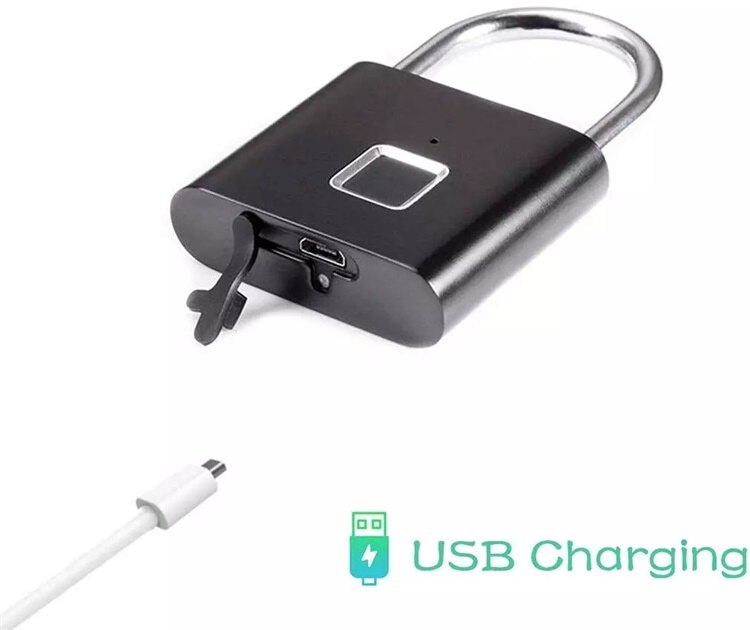 IP65 Waterproof Smart Digital Alarm Fingerprint Pad lock/Smart Biometric Fingerprint Padlock