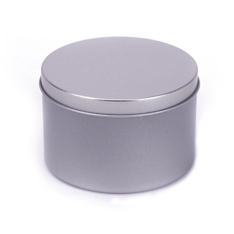 Tarros de Metal para hacer velas, contenedores con tapas para velas, almacenamiento de latas a granel, 8 onzas: silver