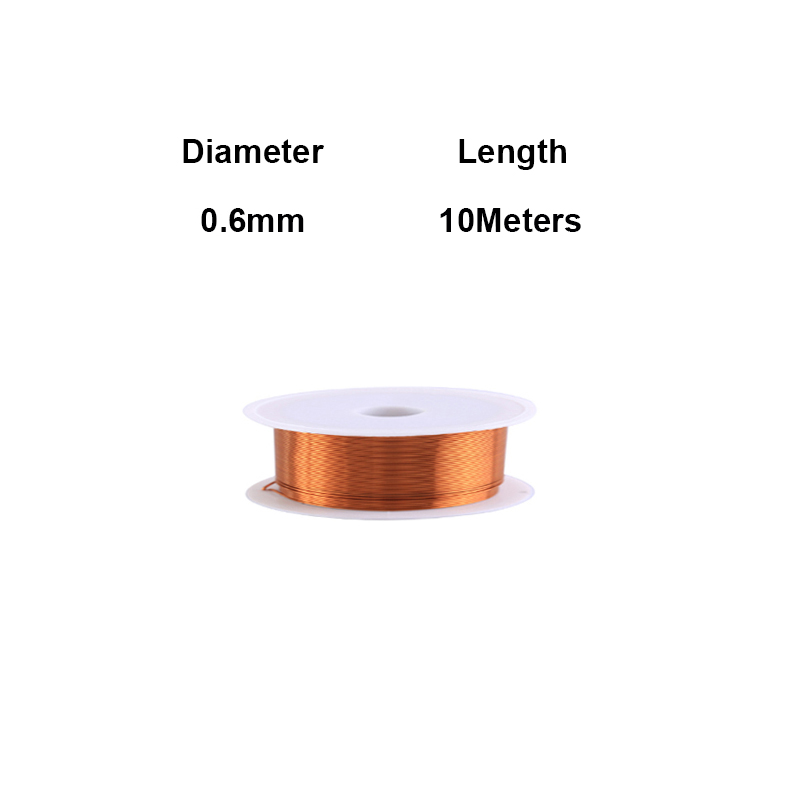 Bobine de fil de cuivre 10-100m, câble de fil de cuivre 0.06mm - 1.0mm, fil magnétique, fil de bobine de cuivre émaillé, fil d'enroulement en cuivre émaillé: YELLOW