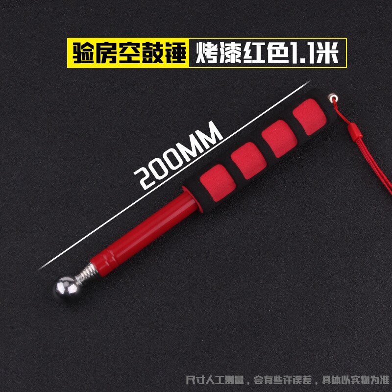 115cm telescopic tile empty cylinder inspection hammer stainless steel cylinder hammer room inspection tool set hammer