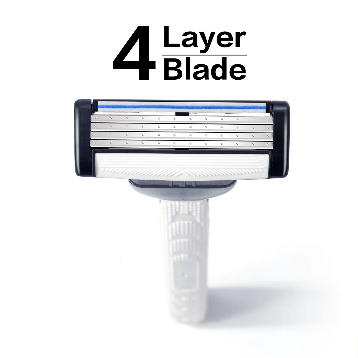 Cuchilla de afeitar de seguridad para hombre de , cartuchos de afeitado de acero inoxidable alemán de 4 capas, Compatible con afeitadora Mach 3, hoja reemplazable