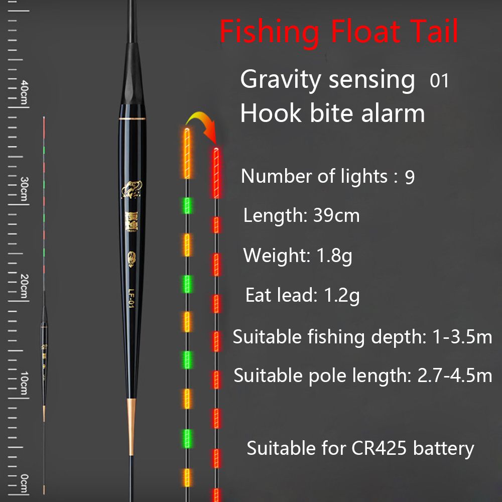 Plastic Fishing Lure Luminous Fishing Smart Float Top Float Indicator Electronic Floats Buoy Fishing Tackle Drift Lure Accessory: Gravity sensing-01