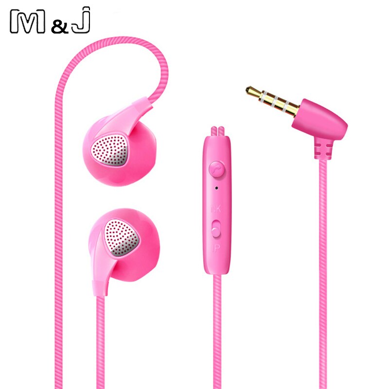 M & J écouteur pour iPhone 6 6S 5 téléphone casque avec Microphone 3.5mm Jack basse casque pour Iphone Apple Sumsang Sport casque