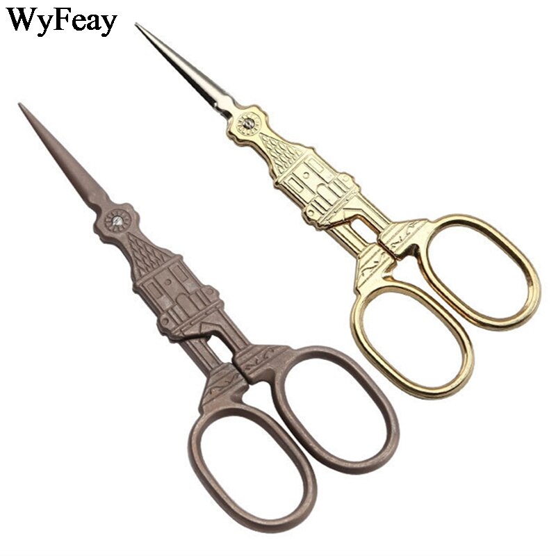Zakka-Tijeras clásicas Retro vintage, herramienta de costura europea antigua, artesanía para el hogar, bordado de grúa, tijera de sastre