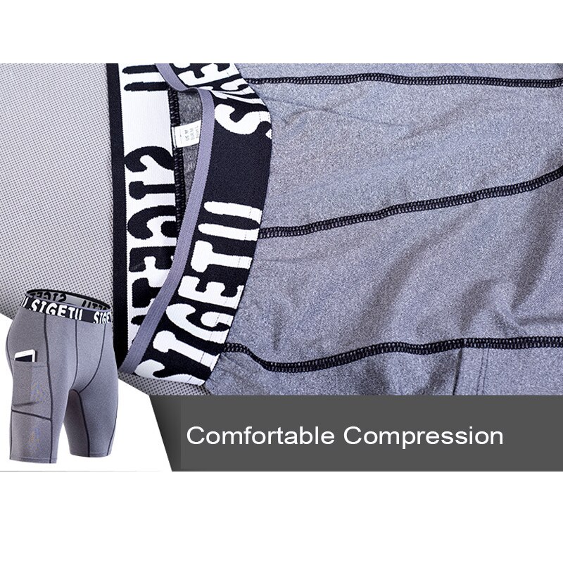 compression shorts men's fitness shorts football mobile phone pocket fitness sports running shorts quick dryGYM