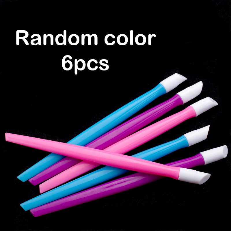 20Pcs Soft Removal Pressure Pen Plastic Rubber Nail Cuticle Pusher For Manicure Gel Polish Acrylic Nail Art Tool For Nail: D-Random