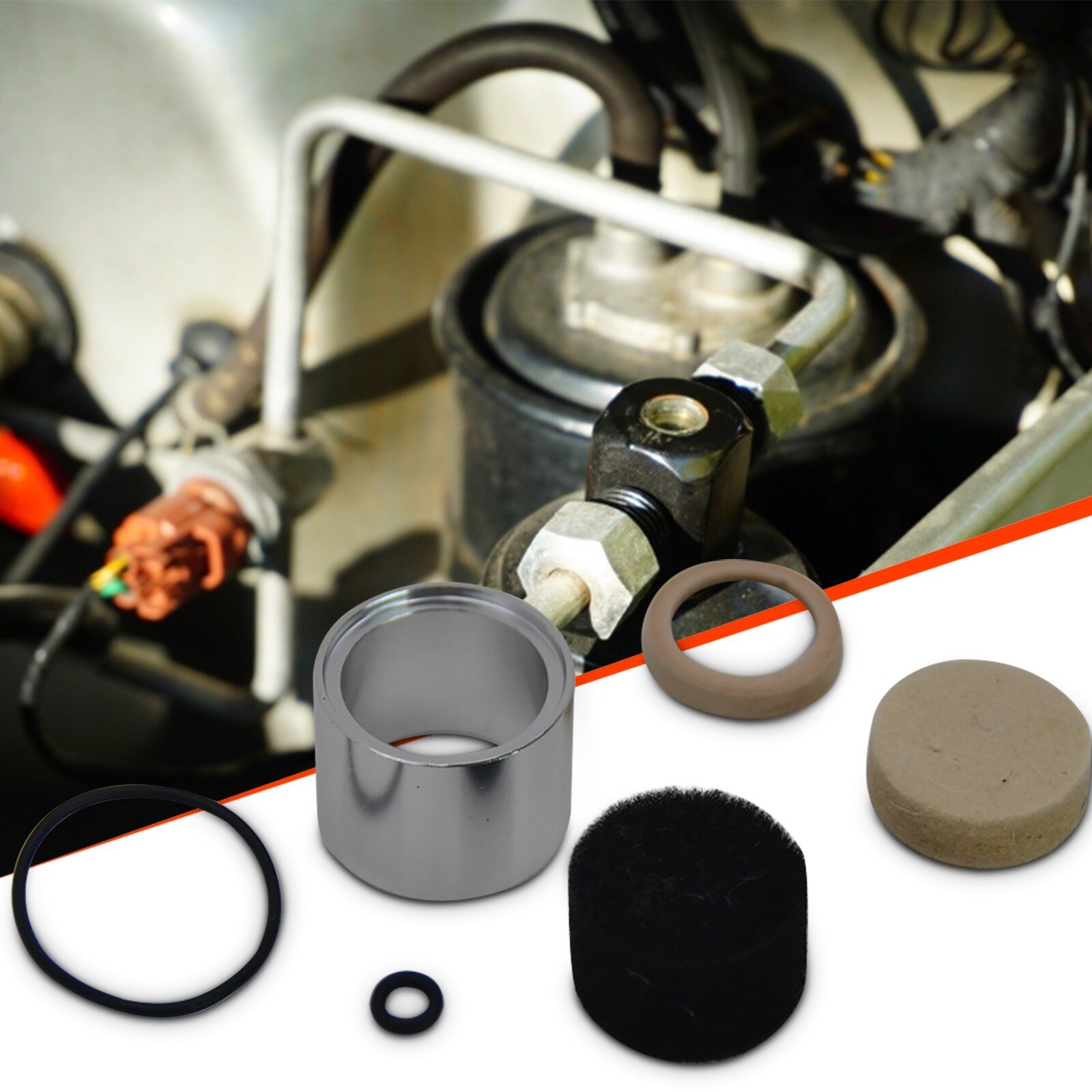 Kit de réparation de Piston de compresseur d'air, 6 pièces, P38 Range Rover Eas, joint de Piston de compresseur à Suspension pneumatique + Kit de réparation de chemise de cylindre,