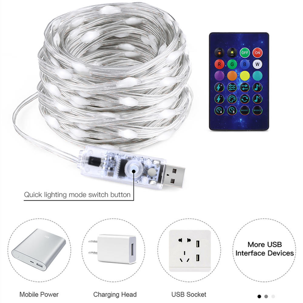 Bluetooth USB Musik WS2812B LED Lichterketten 5V RGBIC Traumfarbe 5/10/20m Feengirlande für Hochzeit Geburtstag Party Dekor