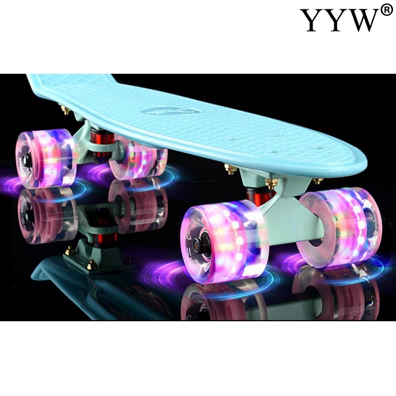 Clignotant planche à roulettes simple Kicktail Penny Mini Cruiser Rocker 4 roues adolescent adulte trottoir patinage rue filles planche à roulettes: A12