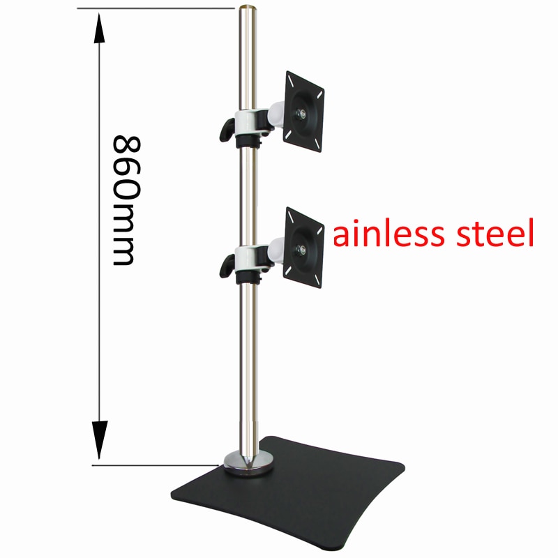 DL-T300-285 pivot rotate Big base steel 10"-27" monitor stand double lcd monitor mount bracket 10kg computer desktop stand