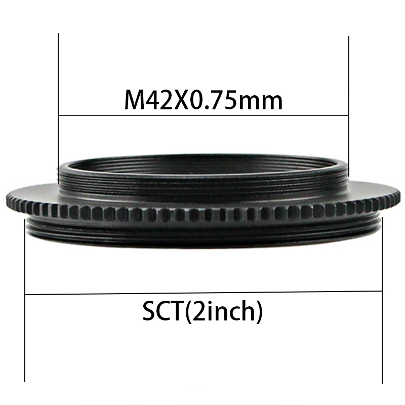 Hann-til-hann gjengeadapter t  t2 m42 m48 m54 m56 m68 sct astronomisk teleskop fotograferingstilbehør  m54 x 0.75 begge sider hann: Gul