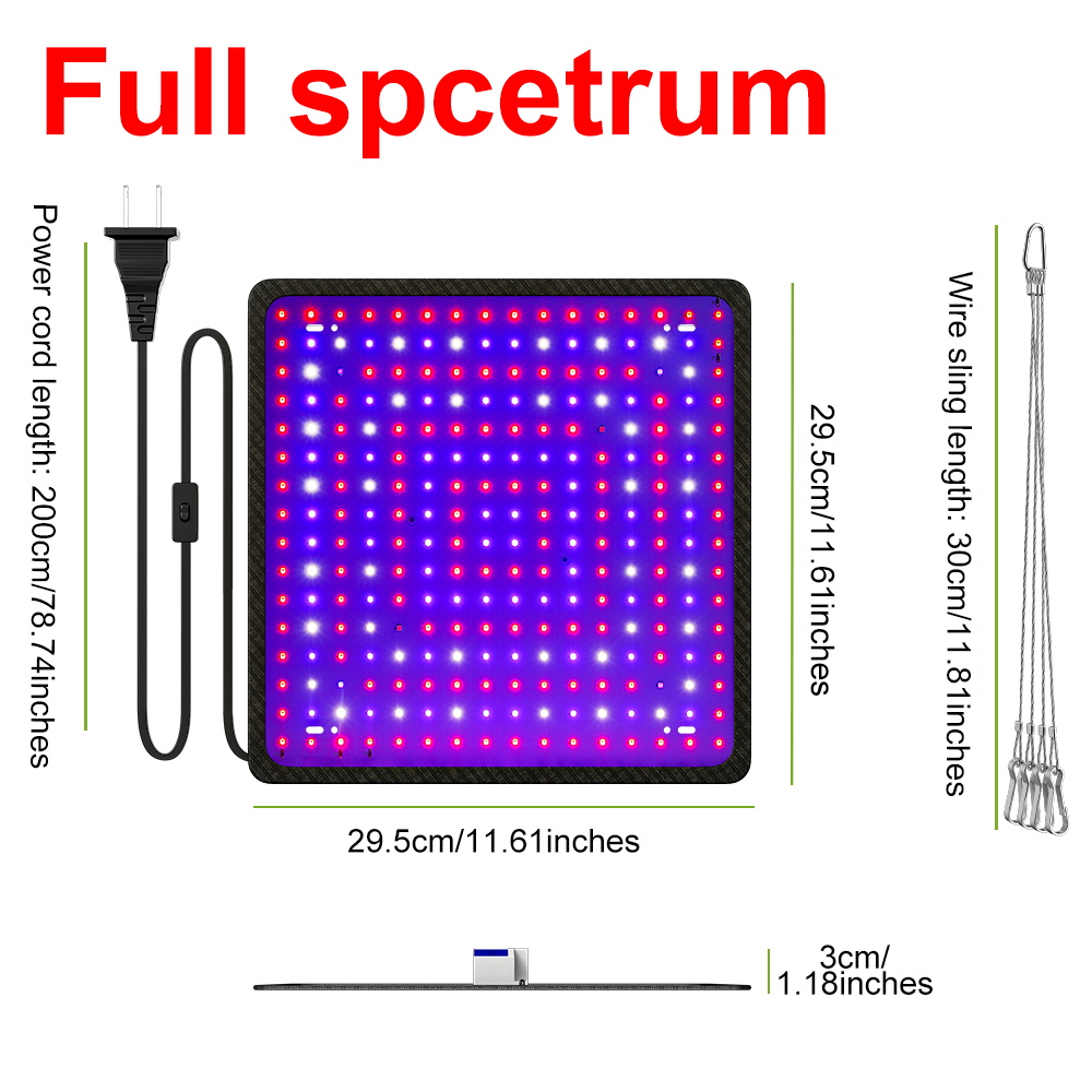 Pflanzenwachstumslichter, LED-Vollspektrum-Quantum-Gremium-Lampe, Blumen Ich bin Innenbereich, Gewächshaus, Gemüseanbau, Hydrokultur, Wachstumslicht: Warmes Weiß / uns