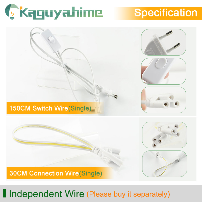 Kaguyahime LED Tube T8 T5 Integrated 6W 10W 220V/110V Fluorescent Tube LED T5 Light Tube Lamp Lighting 30cm 60cm Warm White Cold