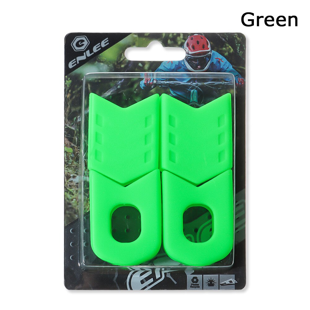 Manchon de bras en Silicone pour pédalier de vélo de montagne, 4 pièces, protection anti-poussière antidérapante pour pédalier de vtt: green