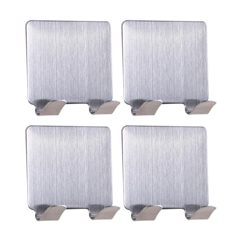 Rvs Haken Hanger Zelfklevende Zware Kapstok Robe Handdoek Haak Voor Badkamer Woonkamer Keuken Wandmontage