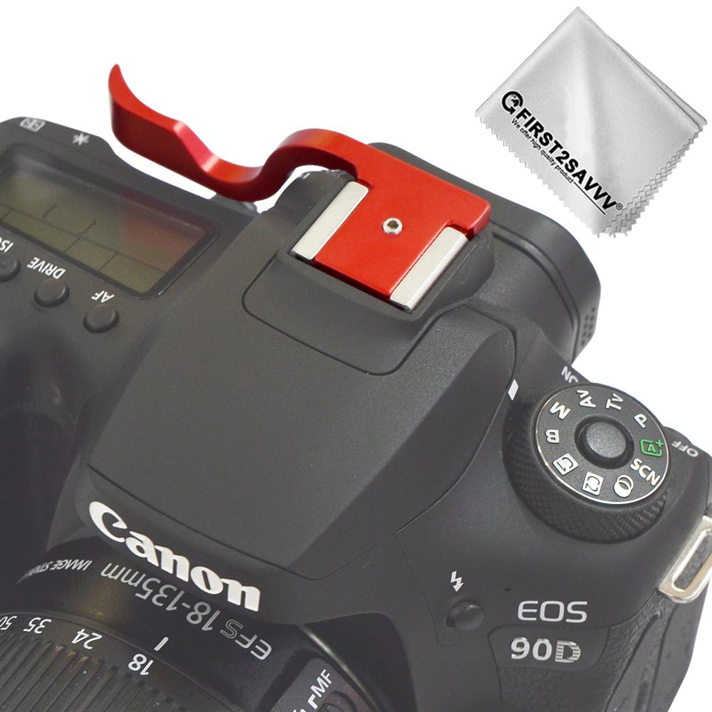Metel Thumb Up shoe hand Grip Hotshoe bracket for Canon EOS 90D DSLR camera version.: ZB-90D-08G11
