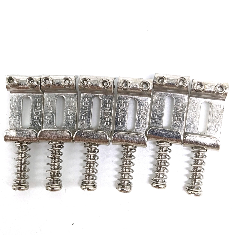 6 Roller Bridge Pull String Code Elektrische Gitaar Zadel Voor Stratocaster Telecaster Elektrische Gitaar Accessoires: Silver