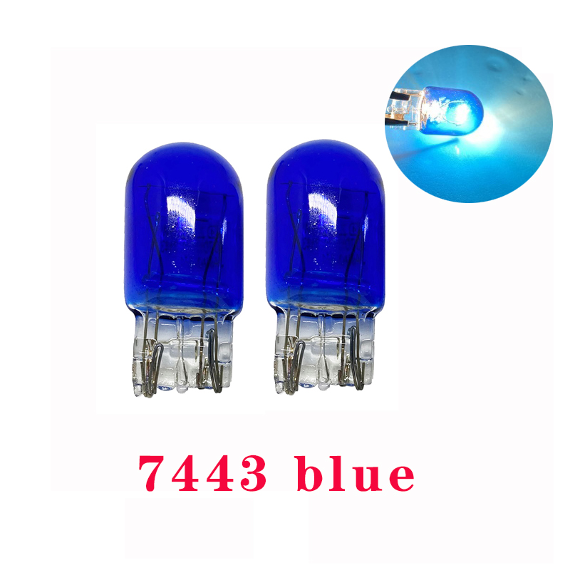 1/4/10pcs T20 7440 7443 WY21W W21W Halogen Bulbs 7443 W21/5W T20 Super Bright Backup Reversing Light For Car Signal Lamp 12V: RGB / 3000K