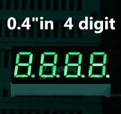 Ren grøn 7 -segment led-skærm 0.4 tommer 1 / 2 / 3/ 4- bit fælles katode digitalrør syv segment led-skærm