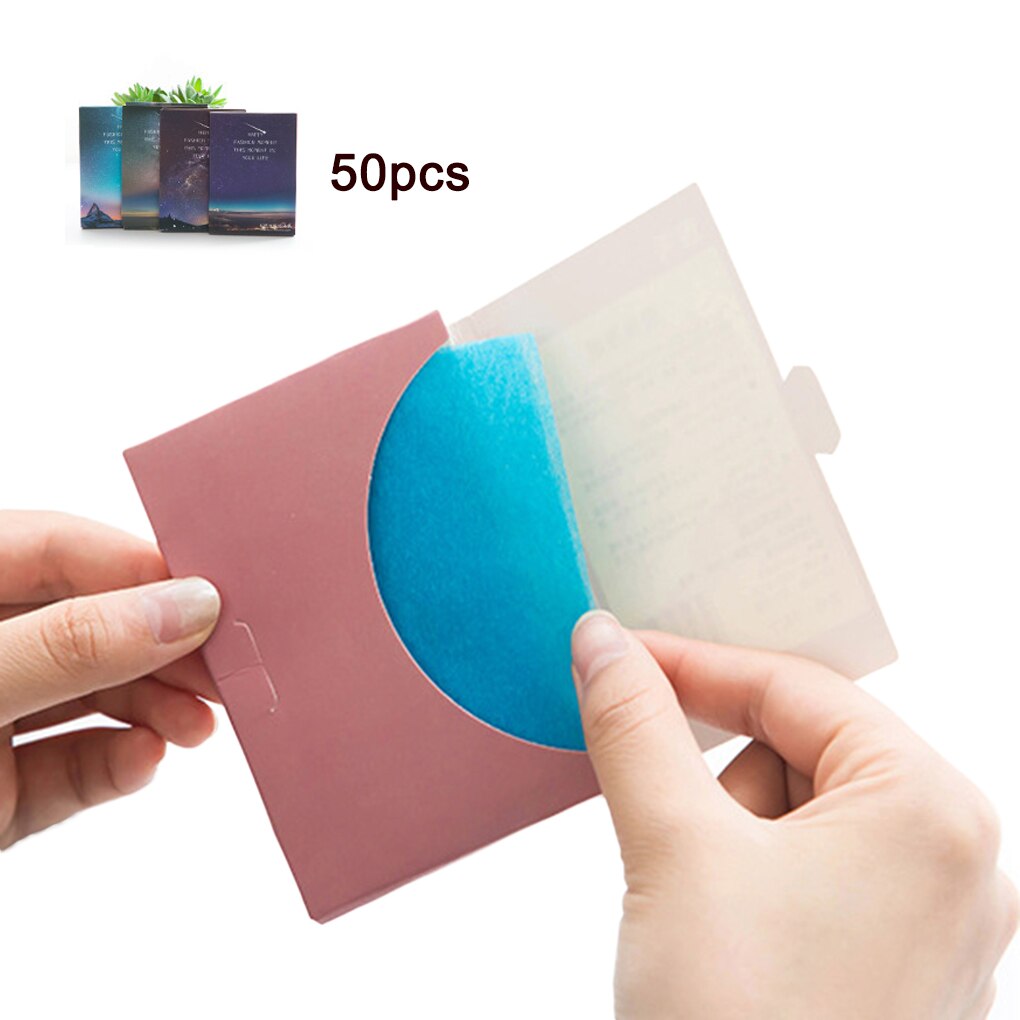 50 Stks/set Draagbare Facial Absorberend Papier Olie Controle Doekjes Absorberende Vel Vette Gezicht Reinigen Matten Tissue: 04