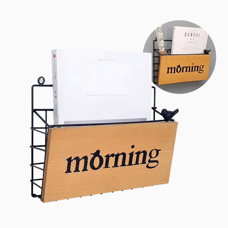 Nordic Eenvoudige Muur Opknoping Ijzer Krant Opbergrek Creatieve Vogel Boeken Tijdschrift Houders Decoraties Mode