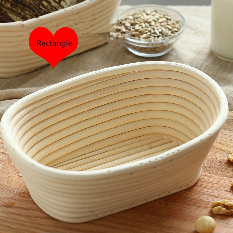 Cesta de fermentación de ratán Natural, cesta REDONDA/Ovalada para pan, masa de mimbre, cestas de prueba de masa de ratán