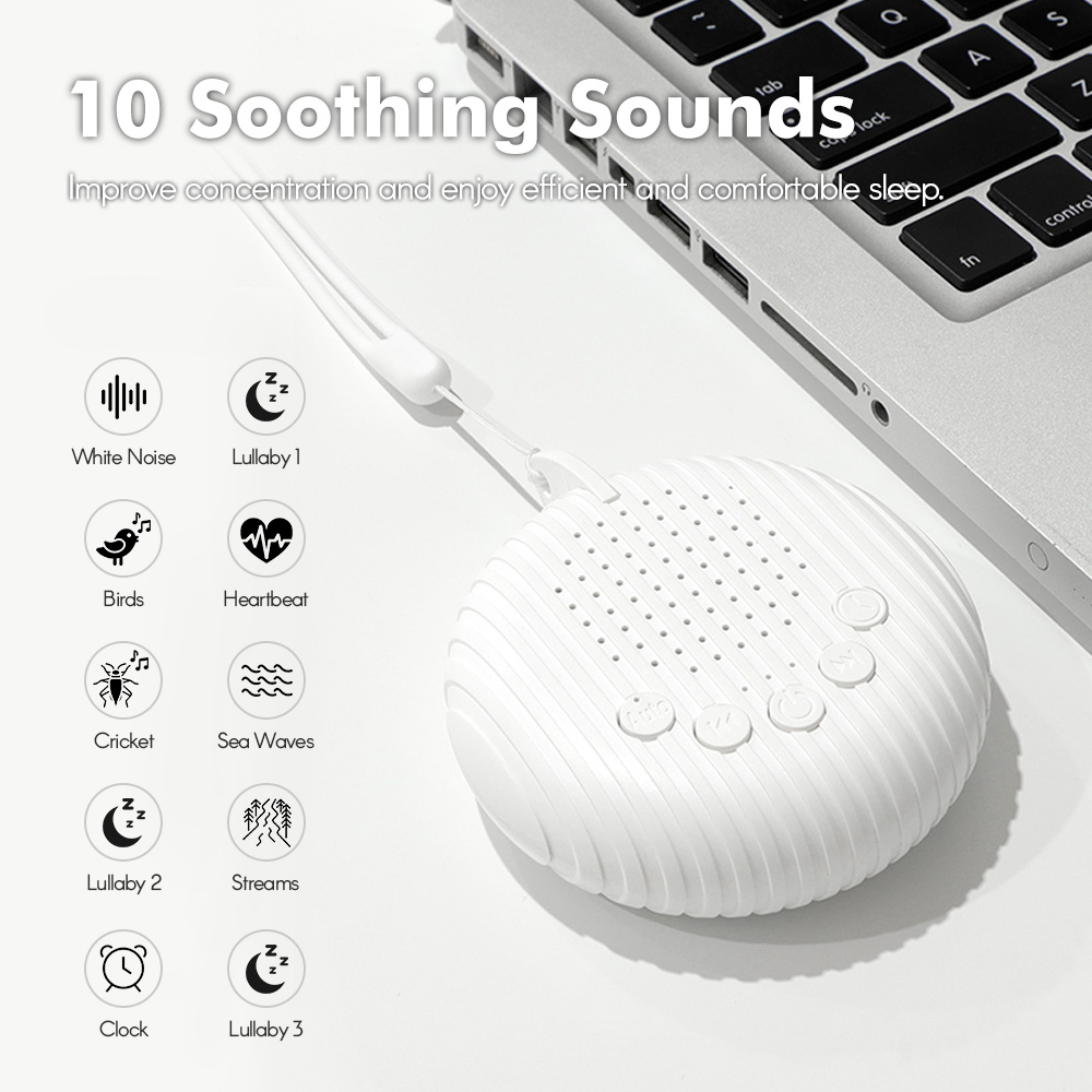 White Noise Sound Machine with 7 colors Mood Light Natural Sounds &amp; Music Playback Memory &amp; Timing Sleep Therapy for Baby Adults: type 3 new Recommend