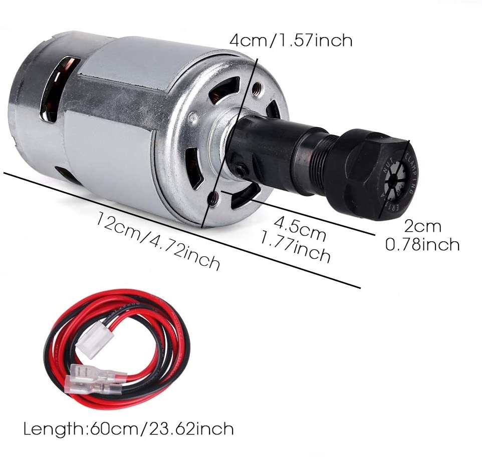 775 dc motor 12v-24v 20000 rpm mini elmotor dobbelt kugleleje stort drejningsmoment høj effekt motor til gør-det-selv dele 3018 maskine