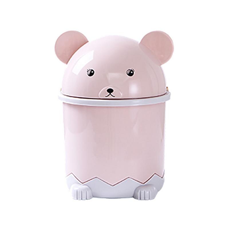 Trash Can Desktop Bin Plastic Garbage Rack Box Cartoon panda Home Kitchen Storage Holder
