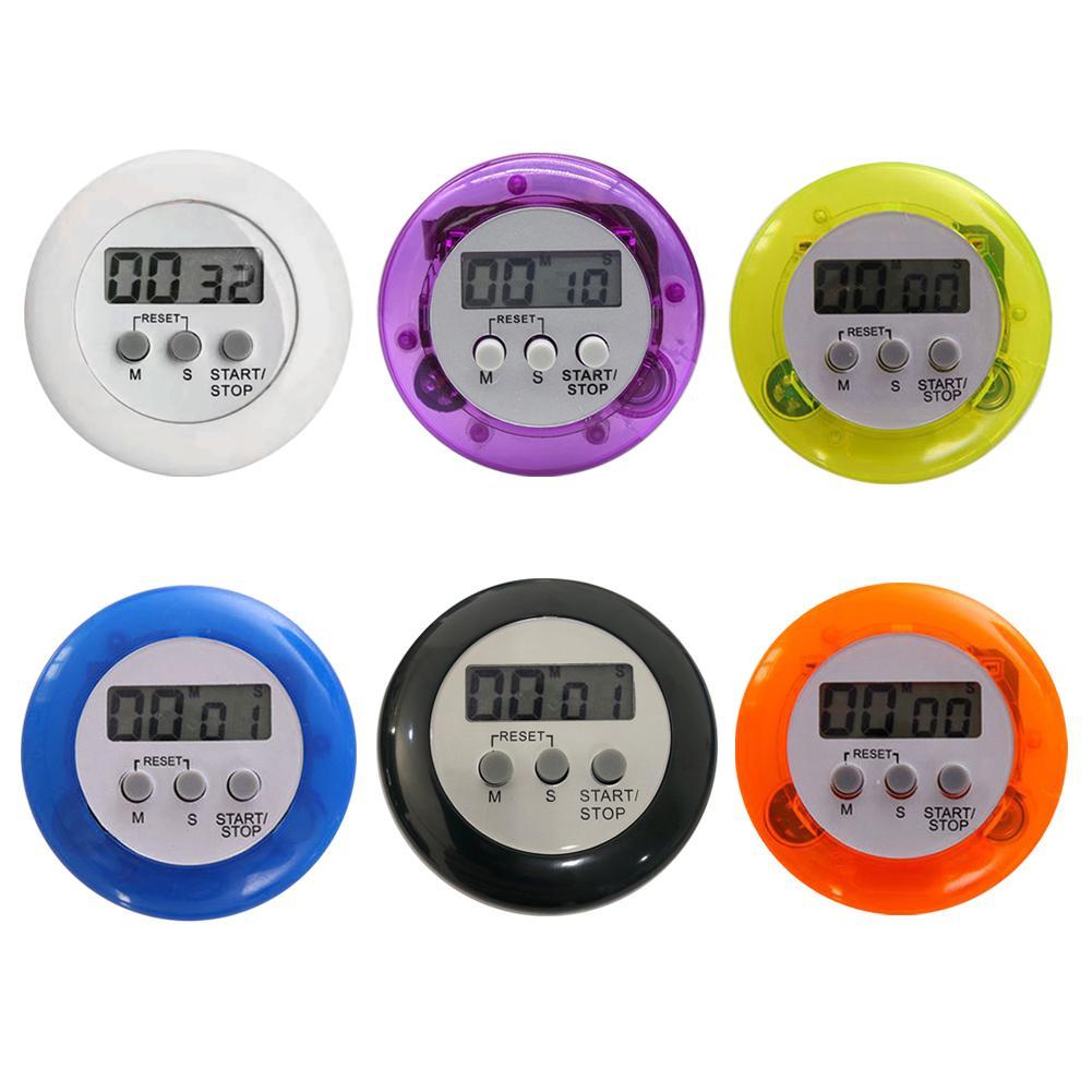 Five Kinds Of Color Circular LCD Digital Kitchen Countdown Timer Cooking Counter Reverse Timer Alarm Clock Magnetic