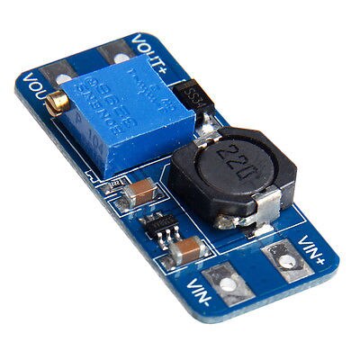 Mt3608 dc dc step-up justerbar konverter booster strømforsyningsmodul udgang 2a