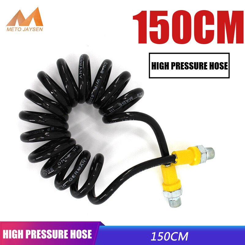 High Pressure Remote Hose Pump Special Telescopic Nylon Air Refilling 150cm 63Mpa/9100psi M10x1 Male Thread