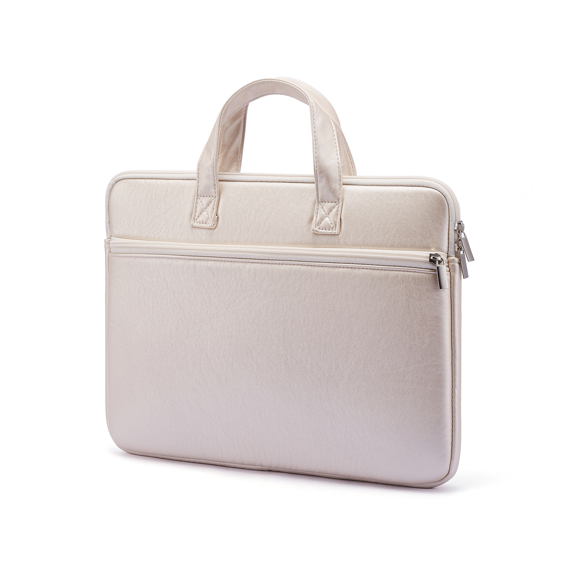 Laptoptas 11 inch, 13 inch, 14 inch, 15,6 inch, 16 inch, 17 inch laptoptas PU kunstleer geschikt voor diverse merken,: 12 inch / Beige