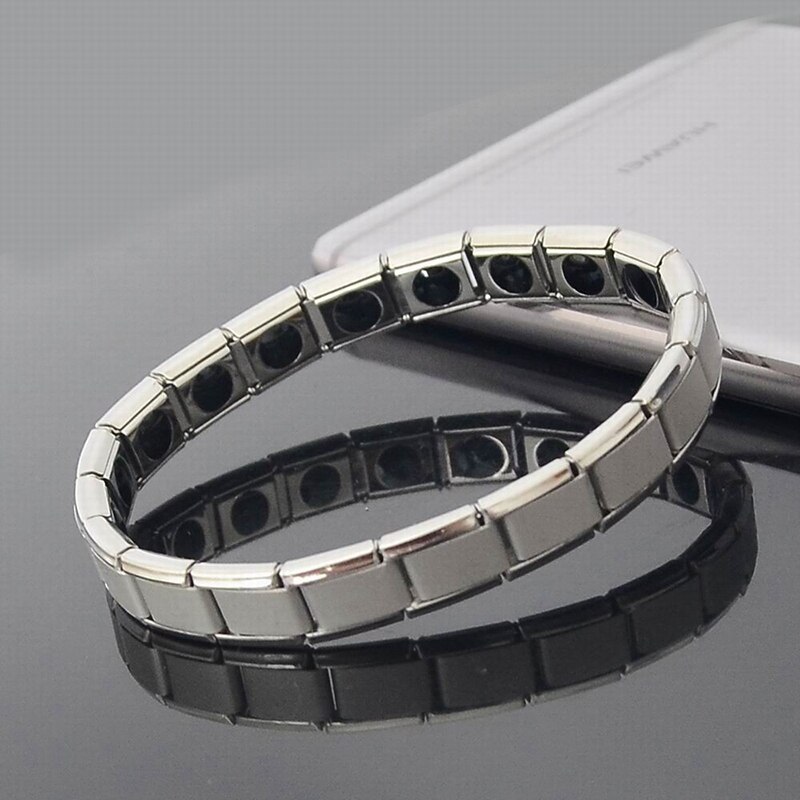 Paar Germanium Titanium Staal Elastische Armband Stretch Armband Bangle Mannen Vrouwen Gezondheid Energie Ge Power Sieraden (Kleur: