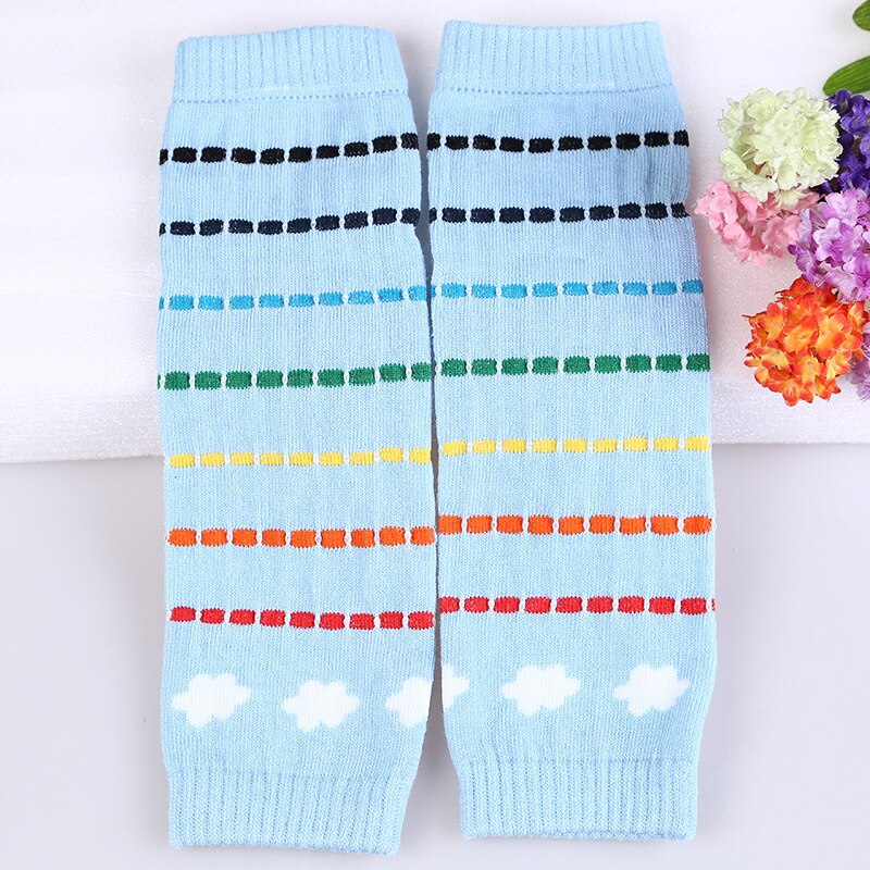 Baby Legs Warmers Cotton Cartoon Knee Childern Girls Baby Knee Pads Soft Blue Socks Legging Infant Children Accessories