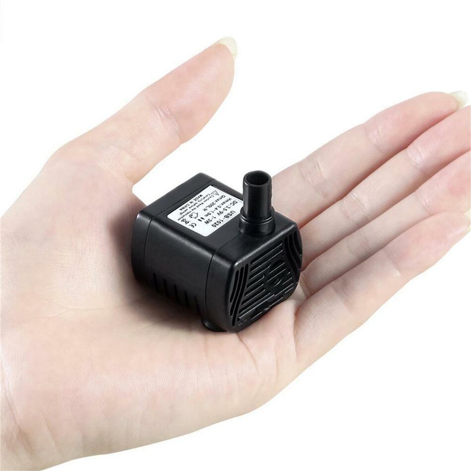 VOGVIGO DC3.5-9V 3W Brushless DC Submersible Water Pump USB Fountain Fish Tank Pump Usb Air Pump: Default Title