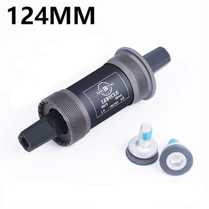 Bike BSA Bottom Bracket 113mm 120mm 122.5 124mm 126mm Quare Hole Crank Axis bicycle parts for Square Tapered Spindle Crankset: 124mm