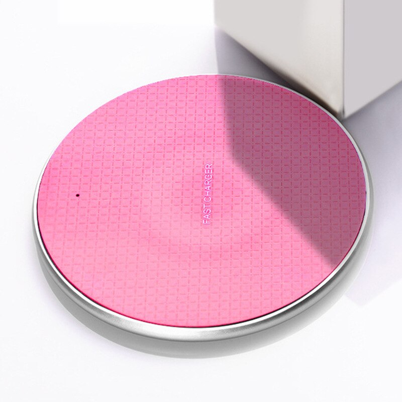 Slim 10W Wireless Charger Pad Fast Wireless Charging Charger Multi Color Lovely Phone Charger for iPhone Samsung Huawei Xiaomi 9: Pink Charger