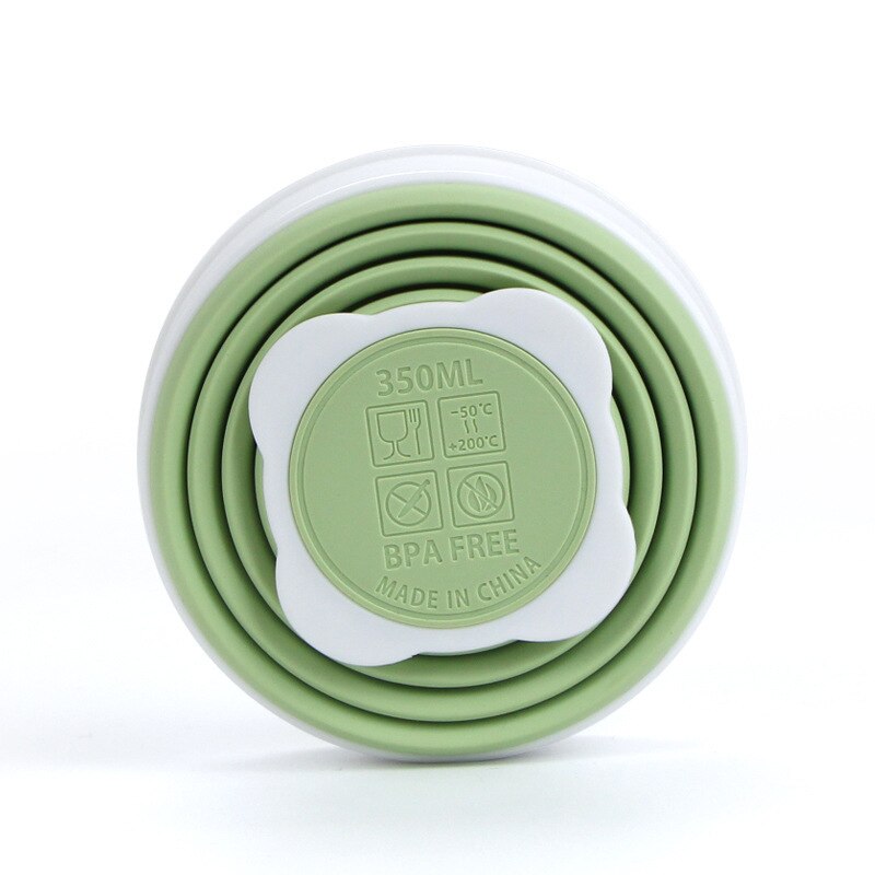 Portable Coffe Cup 350ML Folding Silicone Food Grade FDA FREE Milk Water Cups Outdoors Travel BPA FREE Collapsible Coffee mug