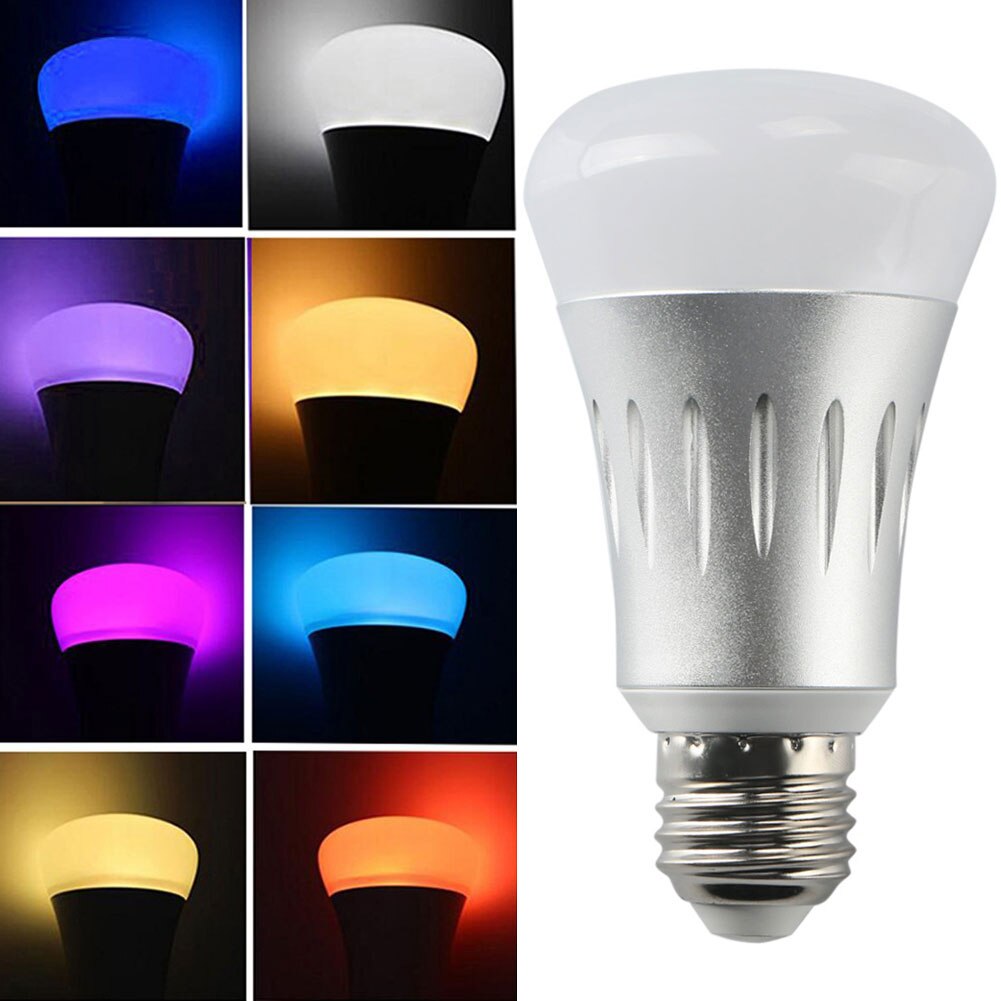 Smart Wifi Bulb Intelligent Colour Dimmable LED Bulb Light Bulb 7W E27 RGB Led APP Control Light