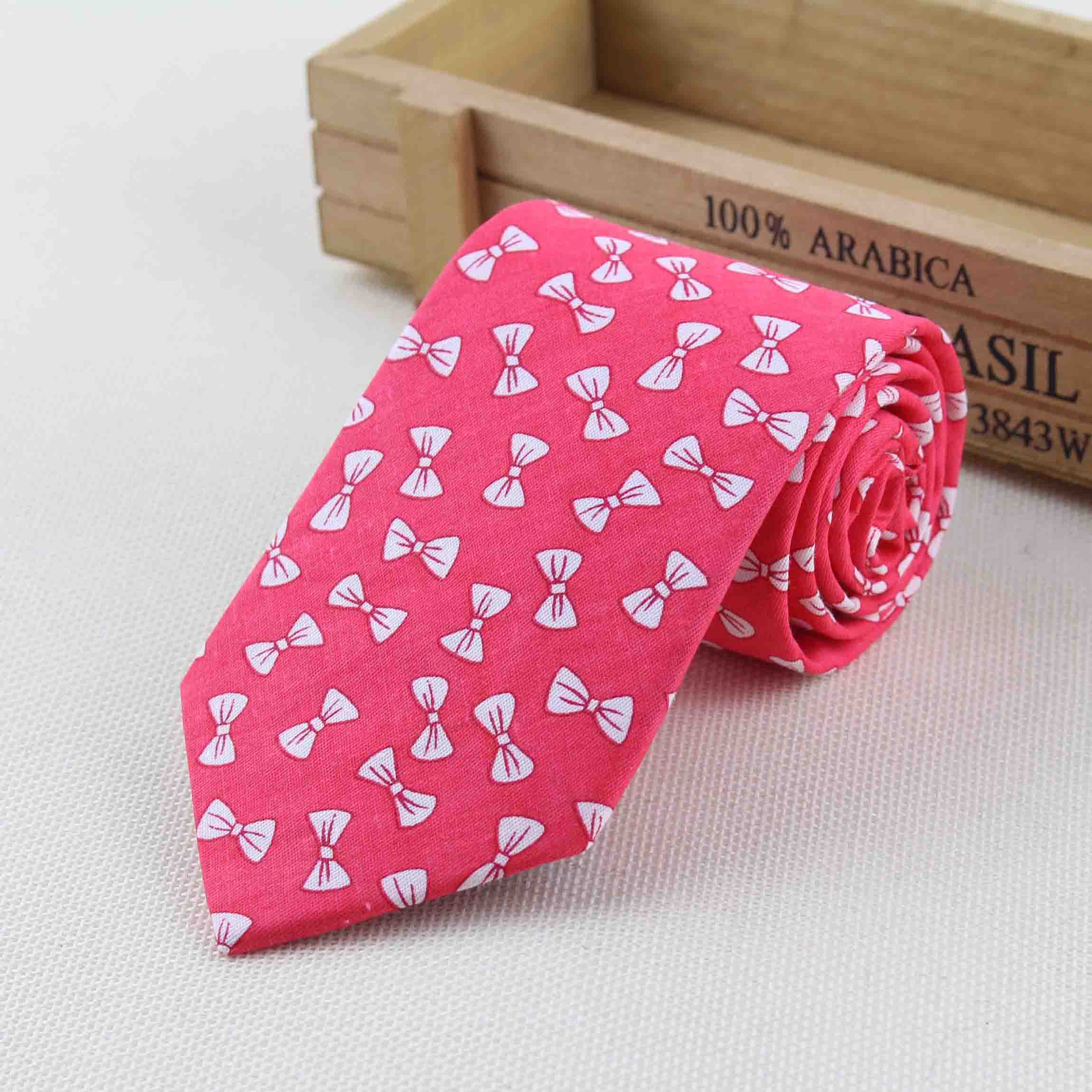 Herre slips 100%  bomuld slips print klassisk slips til mænd business casual desinger mænd slips