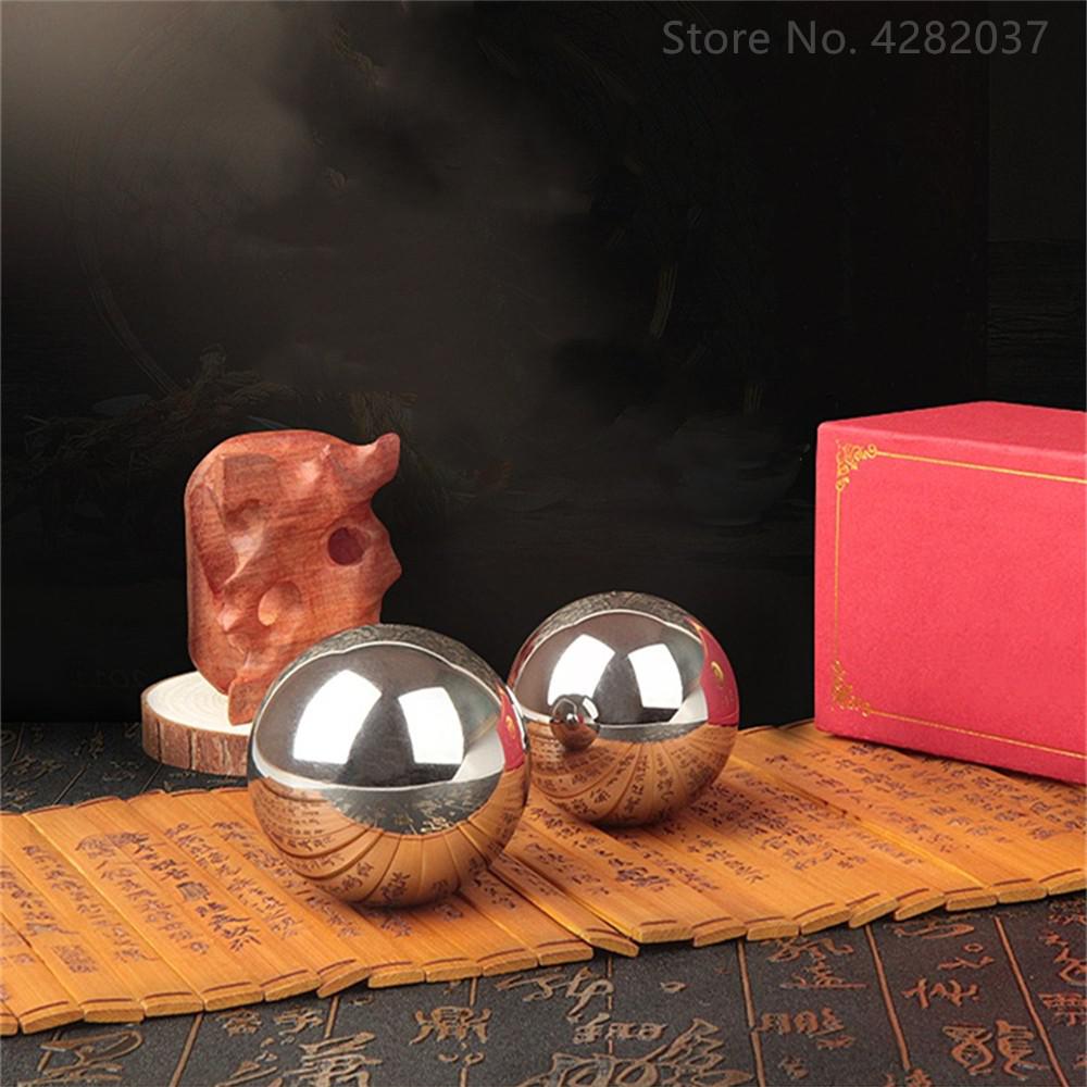 Steel Ball 2 pcs Solid Handball Massage For The Therapy Hand Massage Ball Fitness Body Fascia Exercise Relieve Yoga Ball Fitness