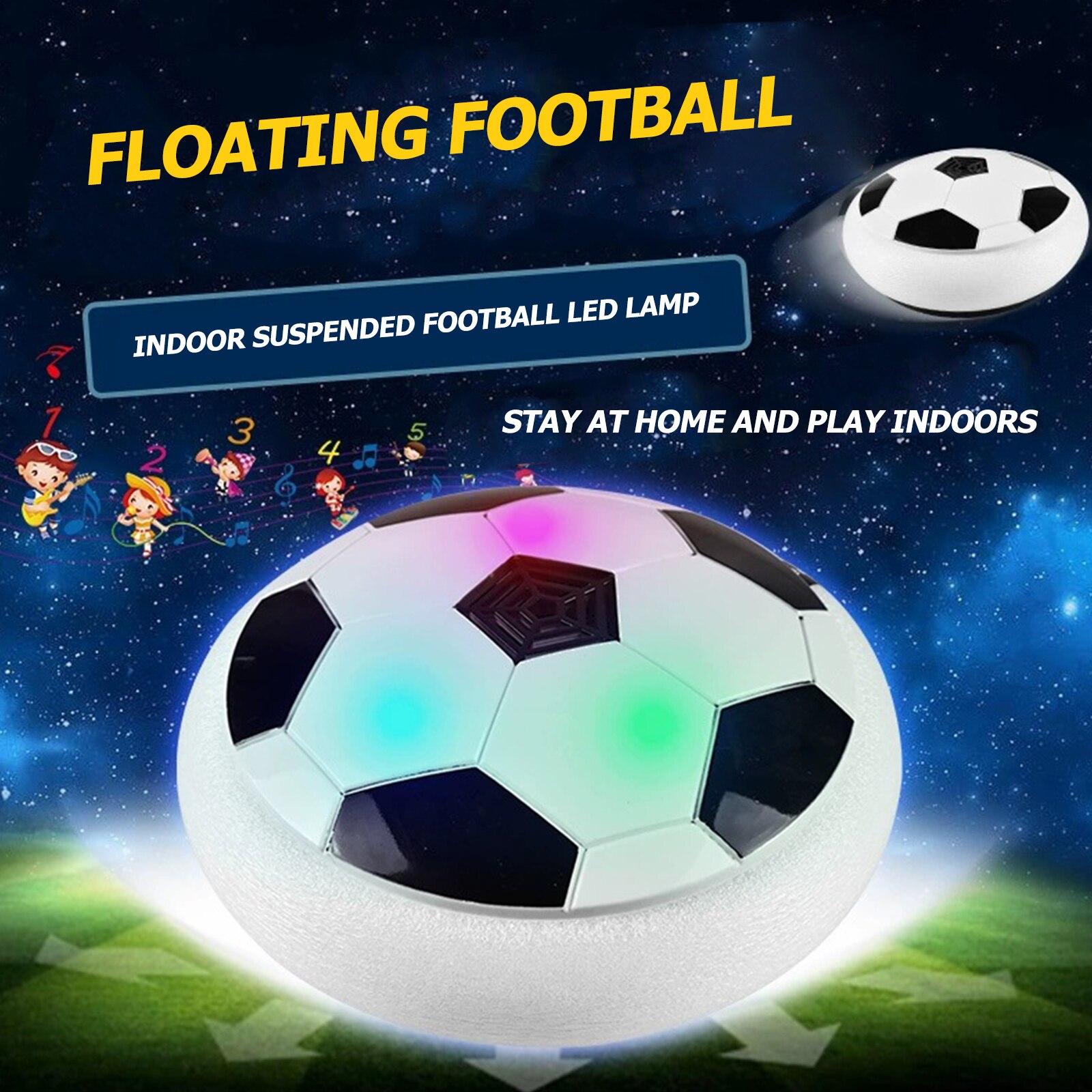 Children's Interactive Football Electric Suspension Football Parent Child Interactive Sports Floating Football With LED Flashing