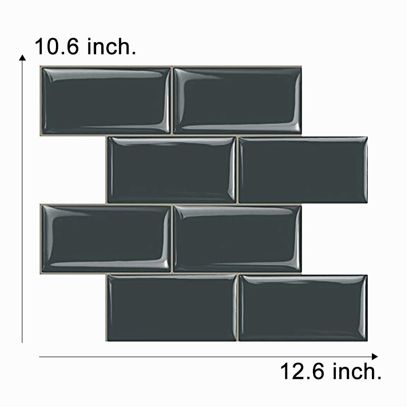 Large Size 12*12 Inch White Subway Wall Sticker For Kitchen Backsplashes Subway Tiles Peel and Stick Wall Tile Mosaic Wall Stick: HB201