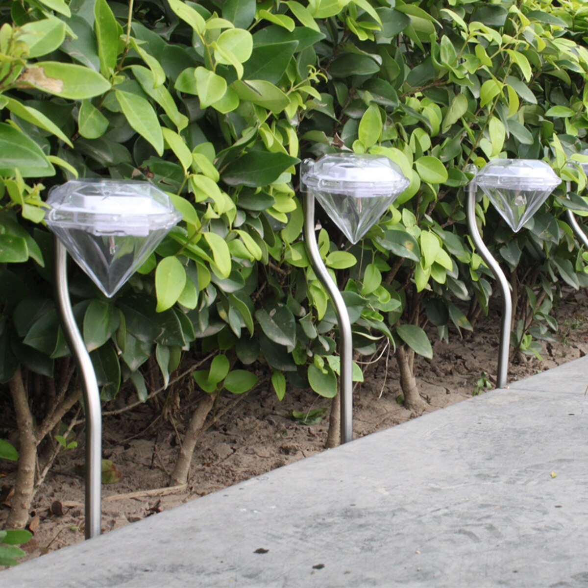 4 stücke Diamant bilden Solar- Betriebene Wasserdichte Einatz Licht draussen Garten Weg Licht nacht automatisch AUF Dämmerung Auto aus