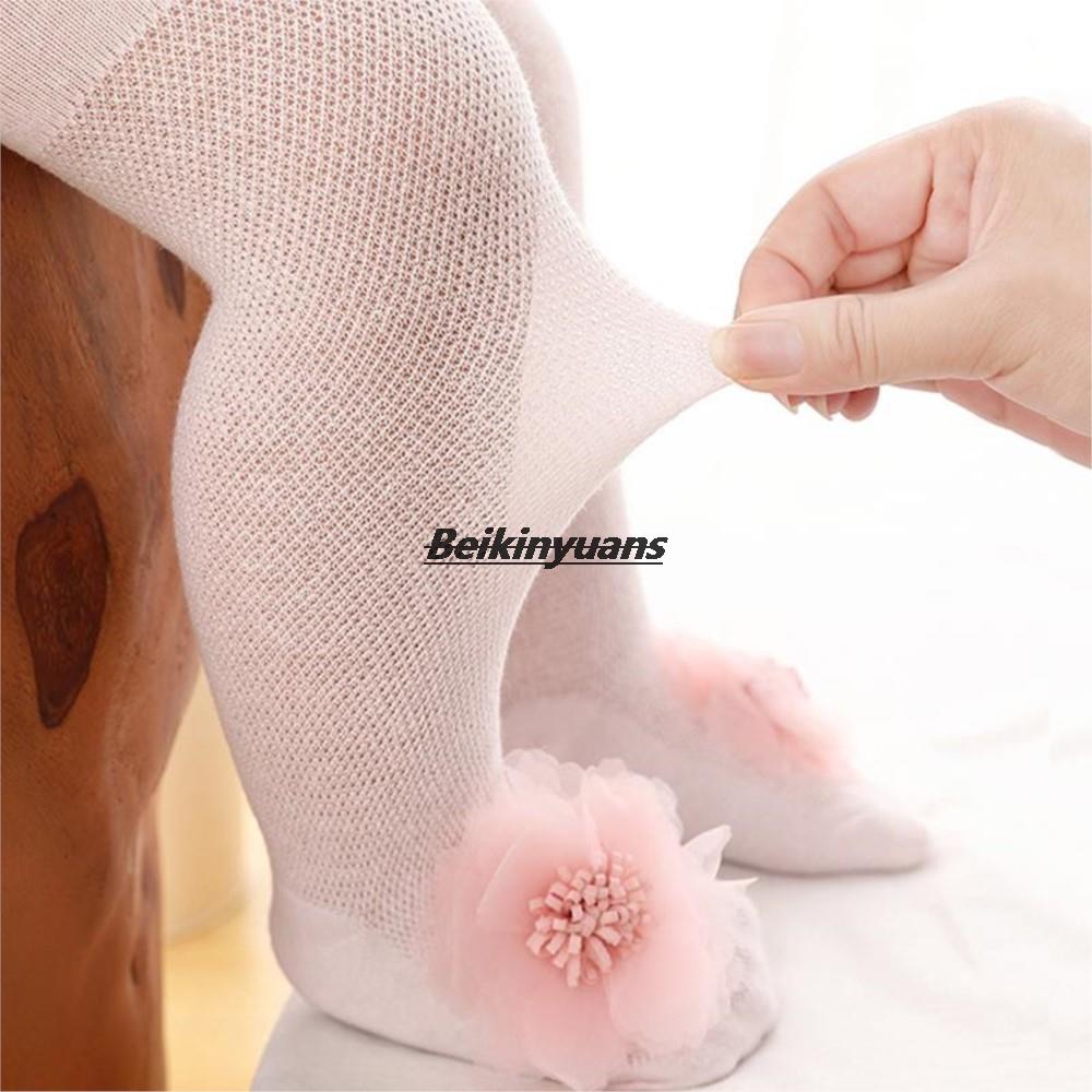 Baby Tights Infant Girl Newborn Kids Pantyhose Lace Bow Flower Hosiery Baby Stockings Summer Mesh Toddler Baby Girl Tights