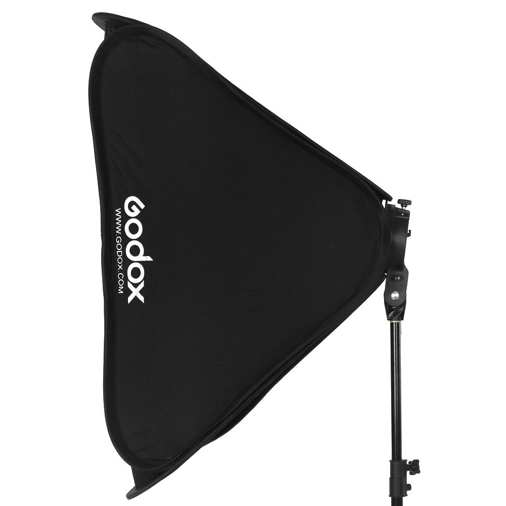 Godox Pro Adjustable 50cm x 50cm Flash Soft Box Kit with S-Type Bracket Bowen Mount Holder for Camera Studio Photograph