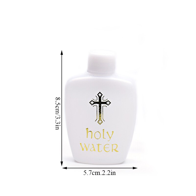 60Ml Plastic Fles Water Religieuze Artikelen Pasen Heilige Water Fles Met Goud Blokkeren Heilige Water Fles Religieuze Supply