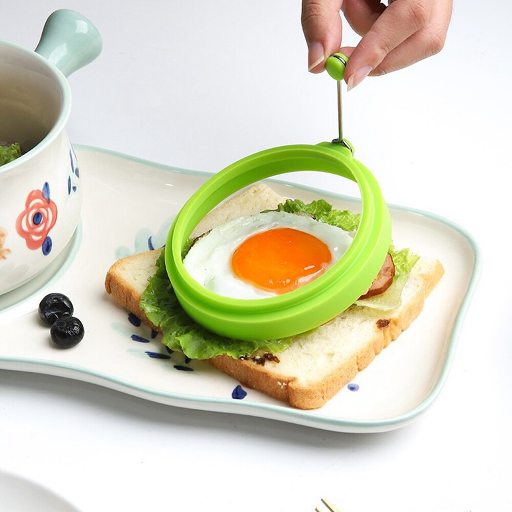 1 stuk siliconen eierring antiaanbak perfect gebakken eiervormen of pannenkoekringen siliconen ronde pannenkoek voor ontbijt
